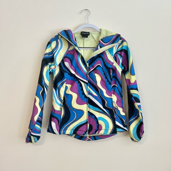 Vintage Athleta 80s Print Ski Jacket - Picture 1 of 7